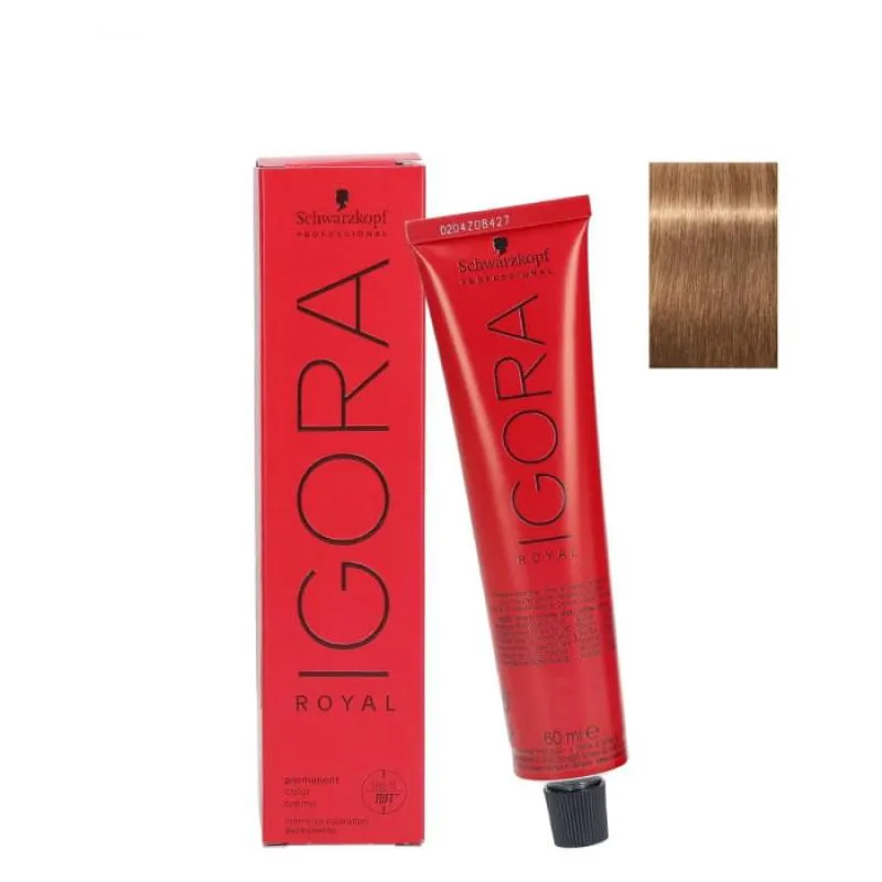 SCHWARZKOPF IGORA ROYAL COLORAçãO 8/65 LOURO CLARO MARROM DOURADO 60ML