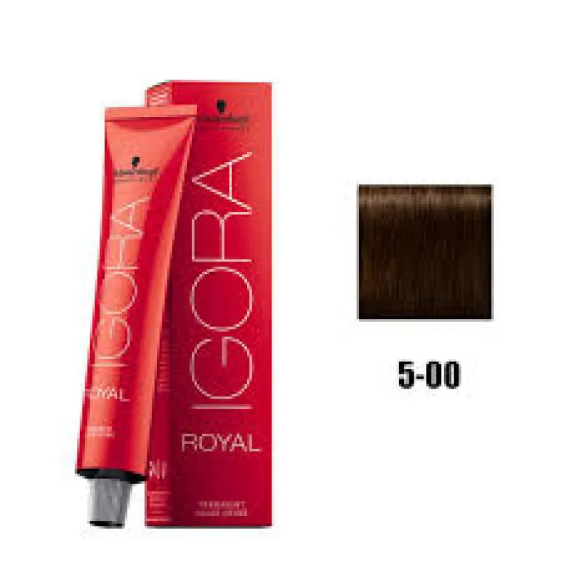 SCHWARZKOPF IGORA ROYAL COLORAçãO 5/00 CASTANHO CLARO NATURAL 60ML