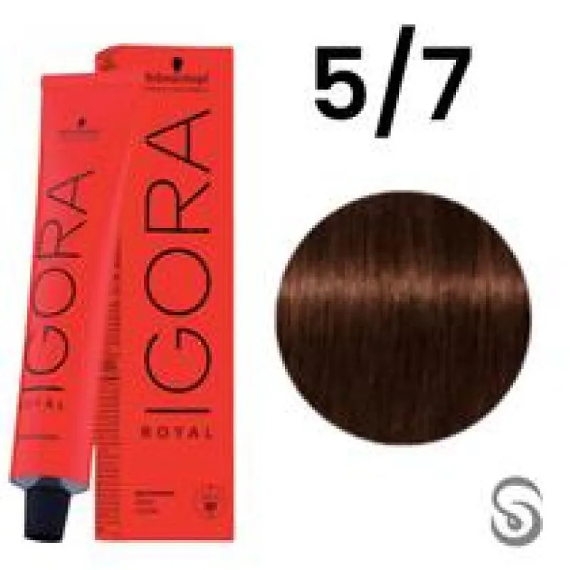SCHWARZKOPF IGORA ROYAL COLORAçãO 5/7 CASTANHO CLARO NOBRE 60ML