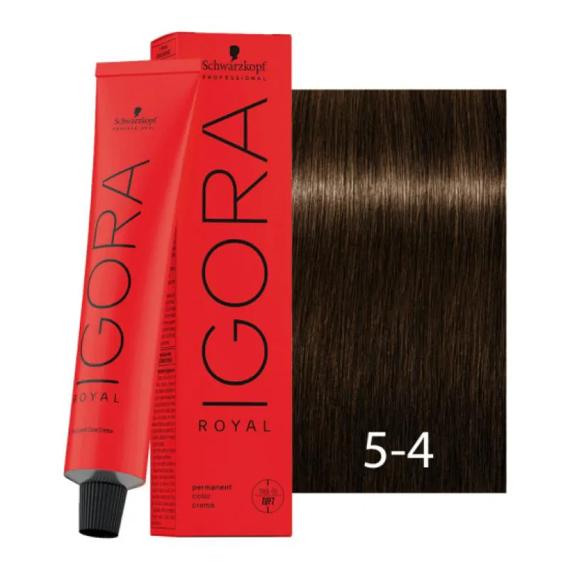 SCHWARZKOPF IGORA ROYAL 5-4 CASTANHO CLARO BEGE 60ML