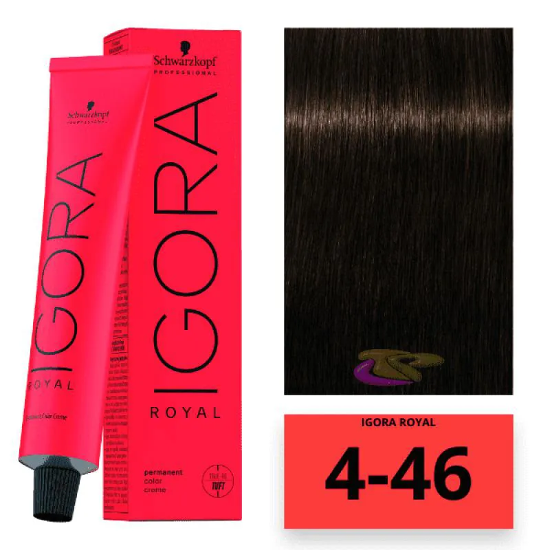 SCHWARZKOPF IGORA ROYAL 4.46 CASTANHO MéDIO NUDE 60G