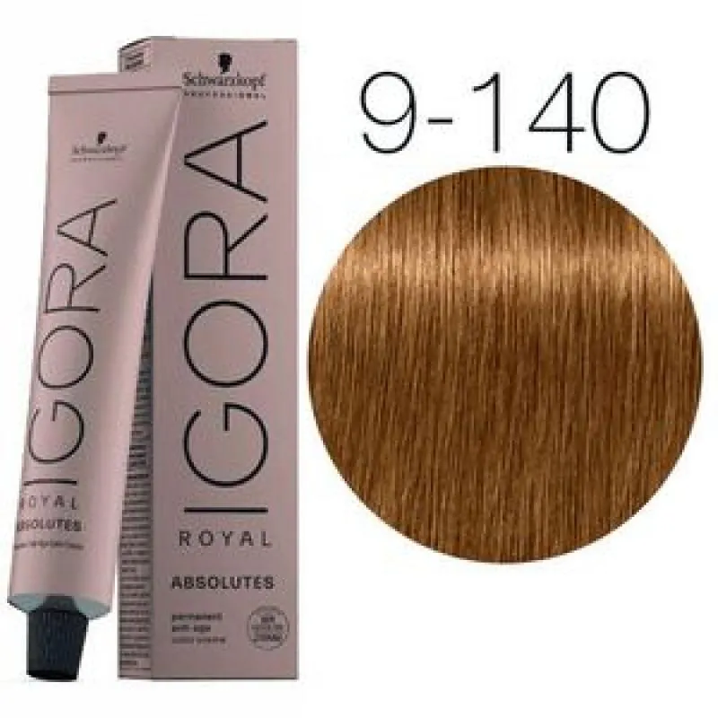 SCHWARZKOPF IGORA ROYAL ABSOLUTES 9-140 LOURO EXTRA CLARO CENDRE BEGE NATURAL 60ML