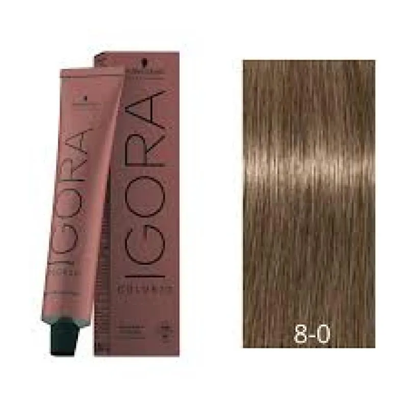 SCHWARZKOPF IGORA COLOR10 COLORAçãO 10 8/00 LOURO CLARO NATURAL EXTRA 60ML