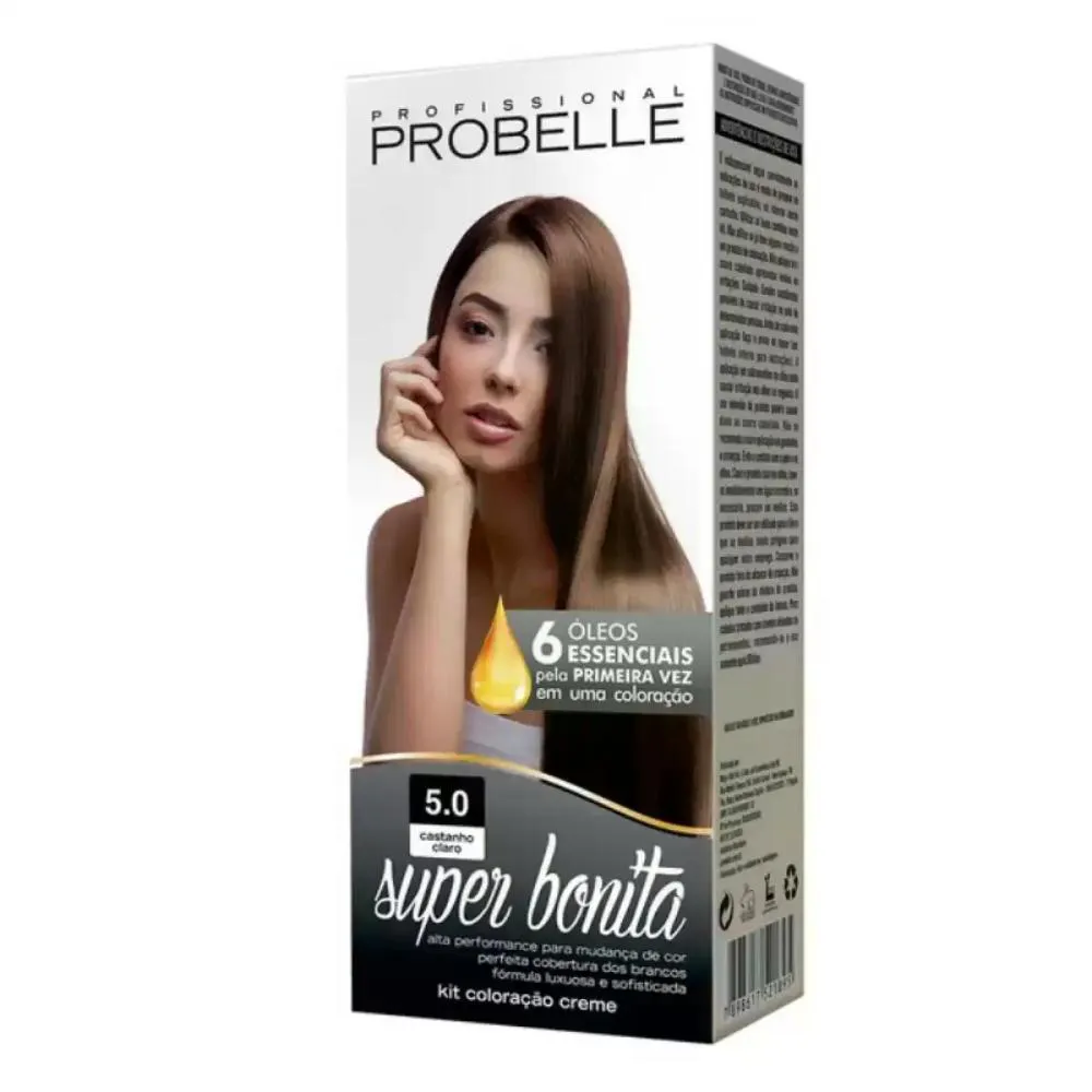 COLORAçãO SUPER BONITA CASTANHO CLARO 5.0 PROBELLE 50G