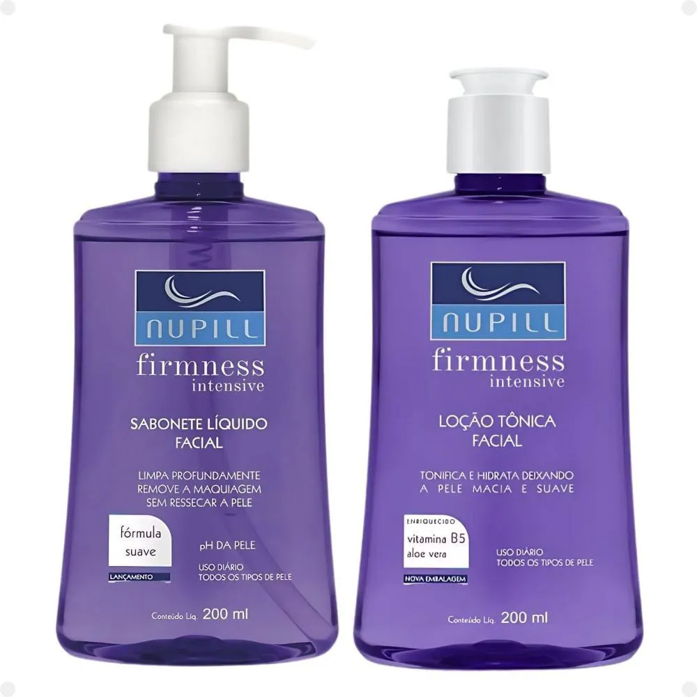 KIT NUPILL FIRMNESS INTENSIVE: SABONETE E LOçãO TôNICA 200ML