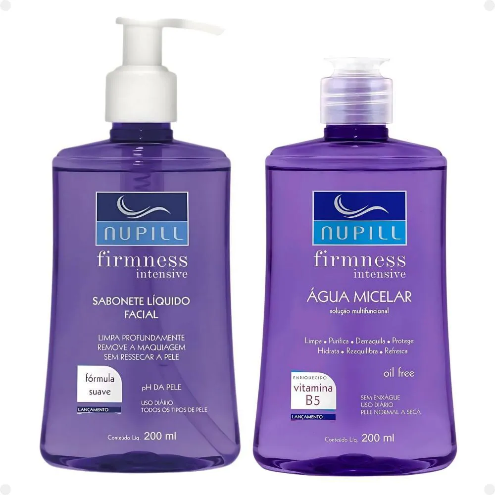 KIT NUPILL FIRMNESS INTENSIVE: SABONETE E ÁGUA MICELAR 200ML