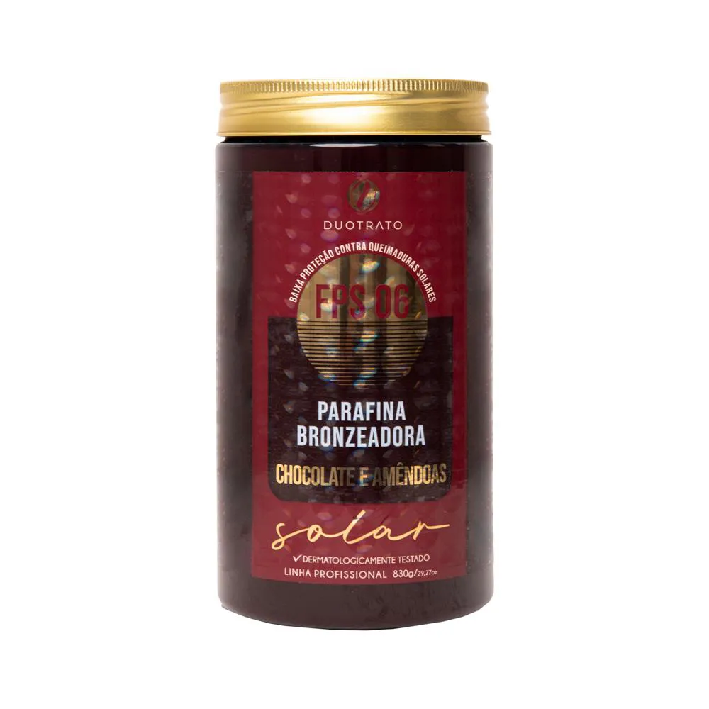 PARAFINA BRONZEADORA DUOTRATO 830G - CHOCOLATE E AMENDOAS