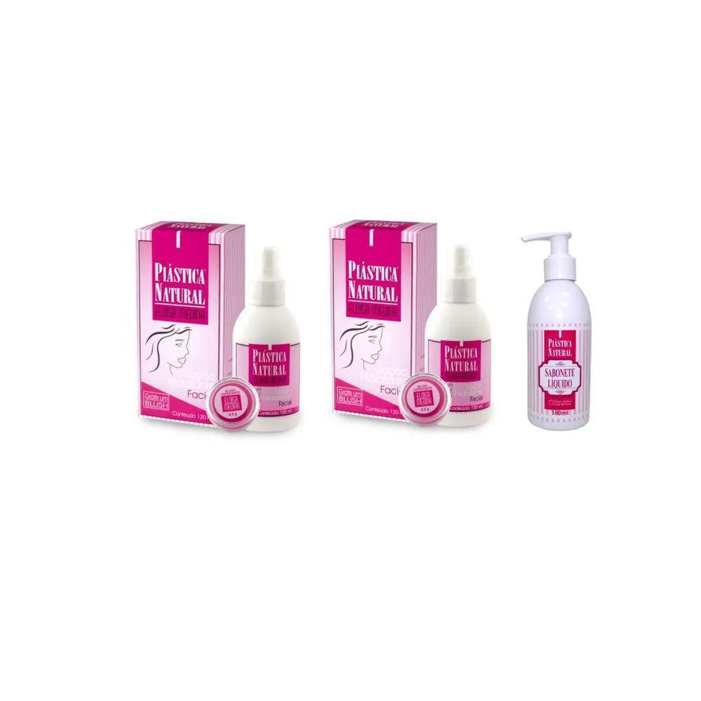 DUAS LOçõES PLáSTICA NATURAL 120ML + 1 SABONETE PLáSTICA NATURAL COM COLáGENO 180ML