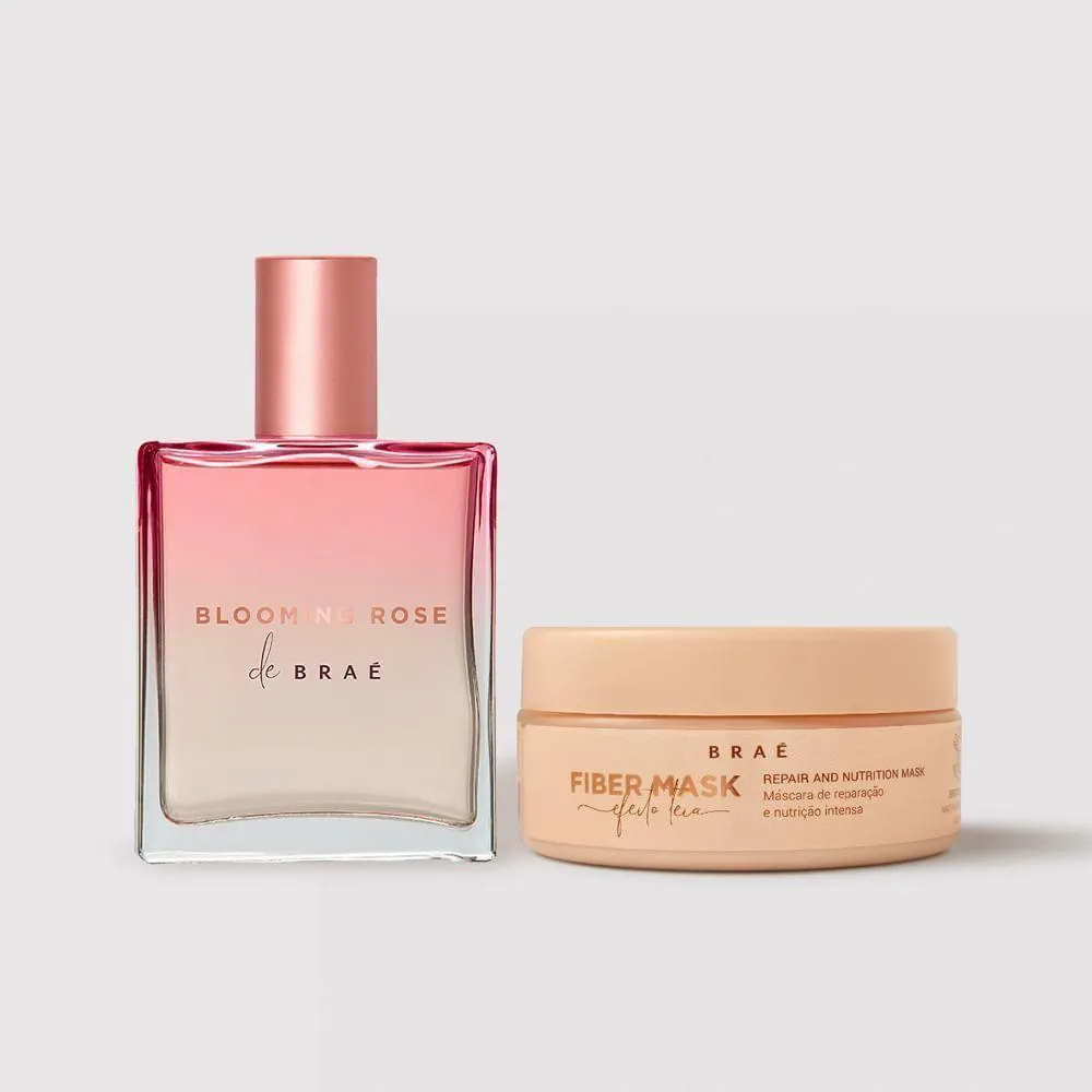 BRAé KIT BLOOMING ROSE E FIBER MASK DUO