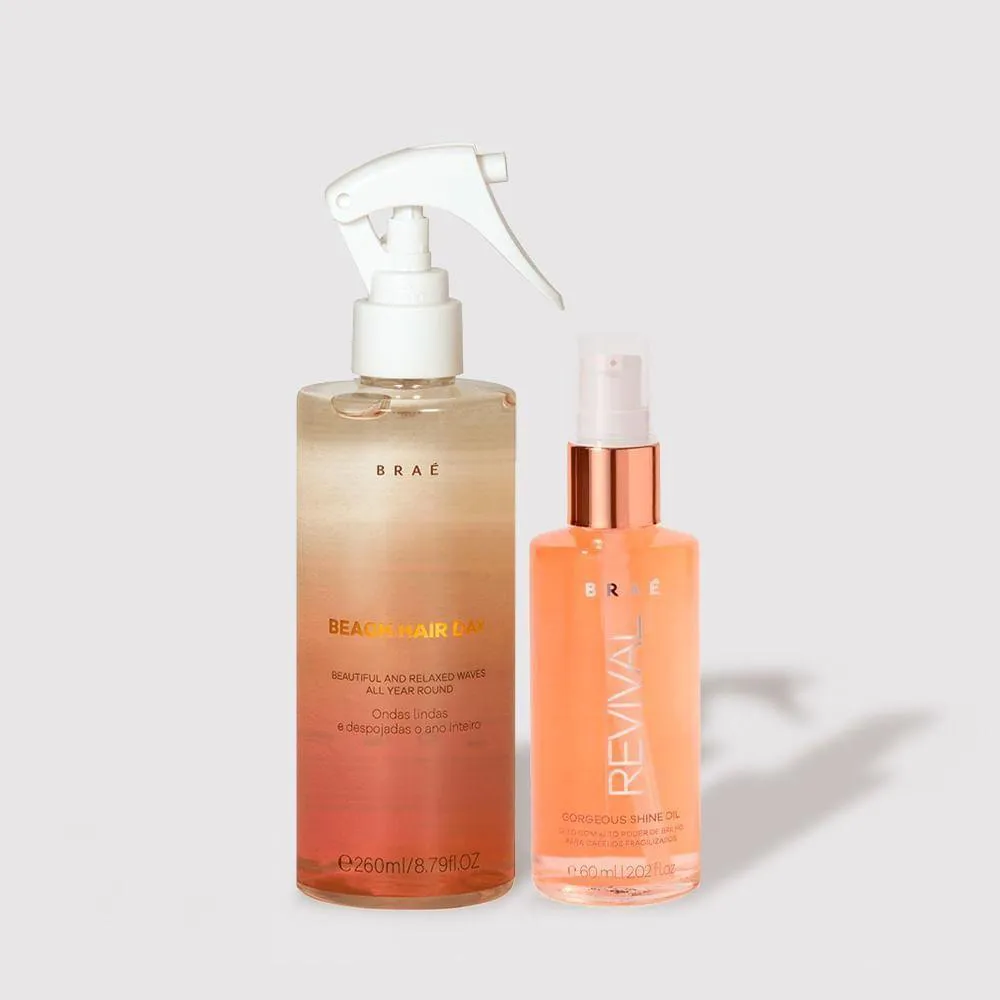 BRAé KIT SHINE OIL E BEACH HAIR DAY DUO