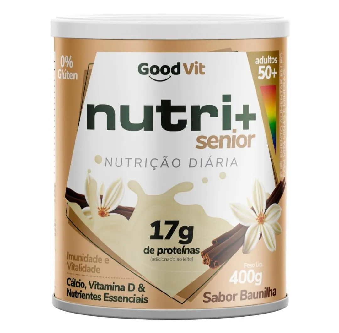 SUPLEMENTO ALIMENTAR NUTRI+ SêNIOR 50+ BAUNILHA 400G