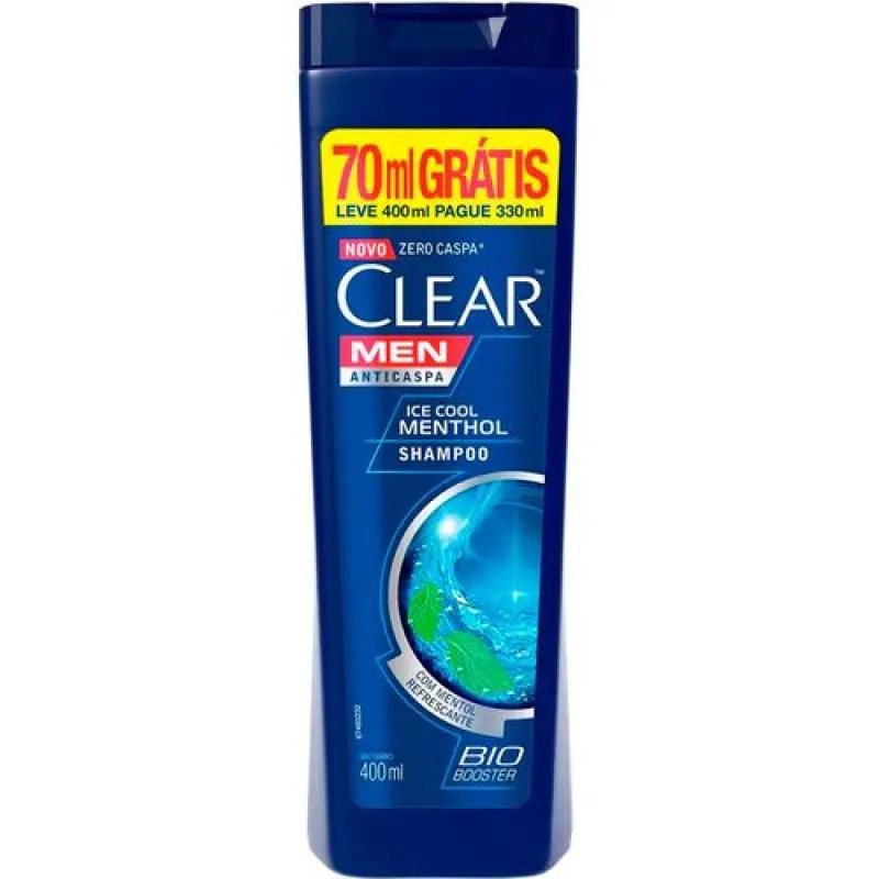 SHAMPOO ANTICASPA CLEAR MEN LIMPEZA DIáRIA 2 EM 1 400ML