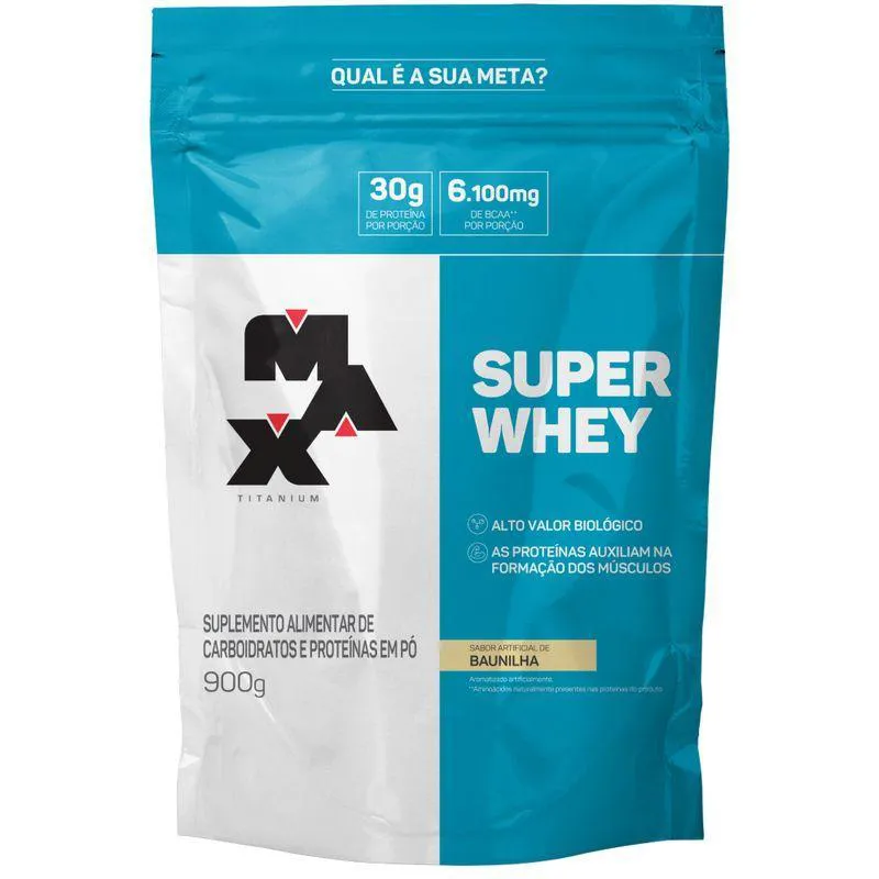 SUPER WHEY MAX TITANIUM 900G Baunilha
