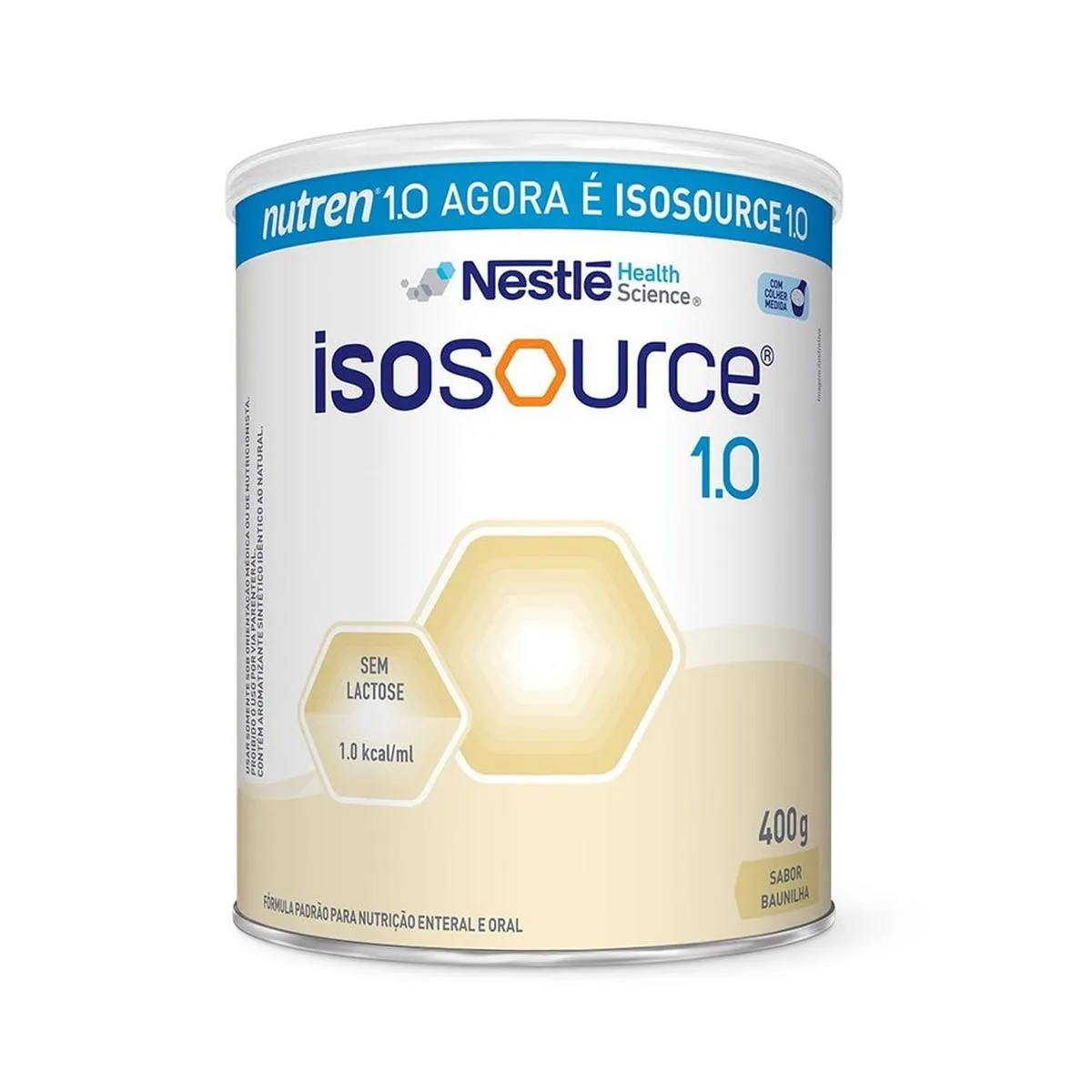 NESTLé ISOSOURCE 1.0 SEM LACTOSE BAUNILHA 400G
