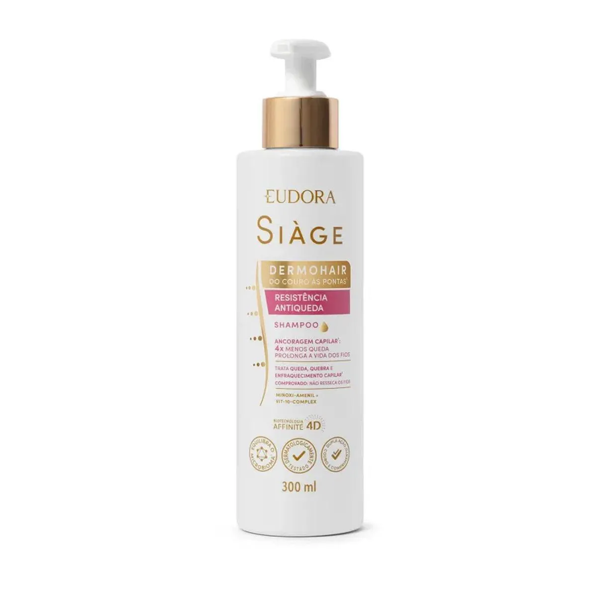 EUDORA SIàGE DERMO HAIR RESISTêNCIA ANTIQUEDA SHAMPOO 300ML