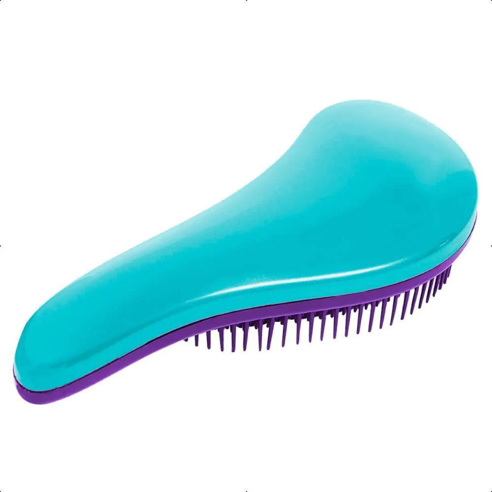 ESCOVA MáGICA DESEMBARAçADORA DE PENTEAR CABELO AZUL TIFFANY