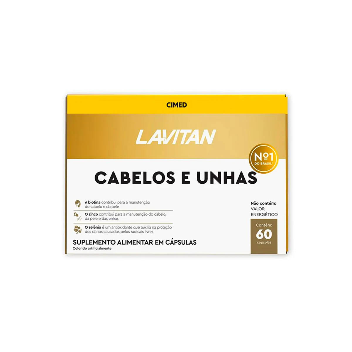 Polivitamínico Lavitan Cabelos e Unhas 60 cápsulas