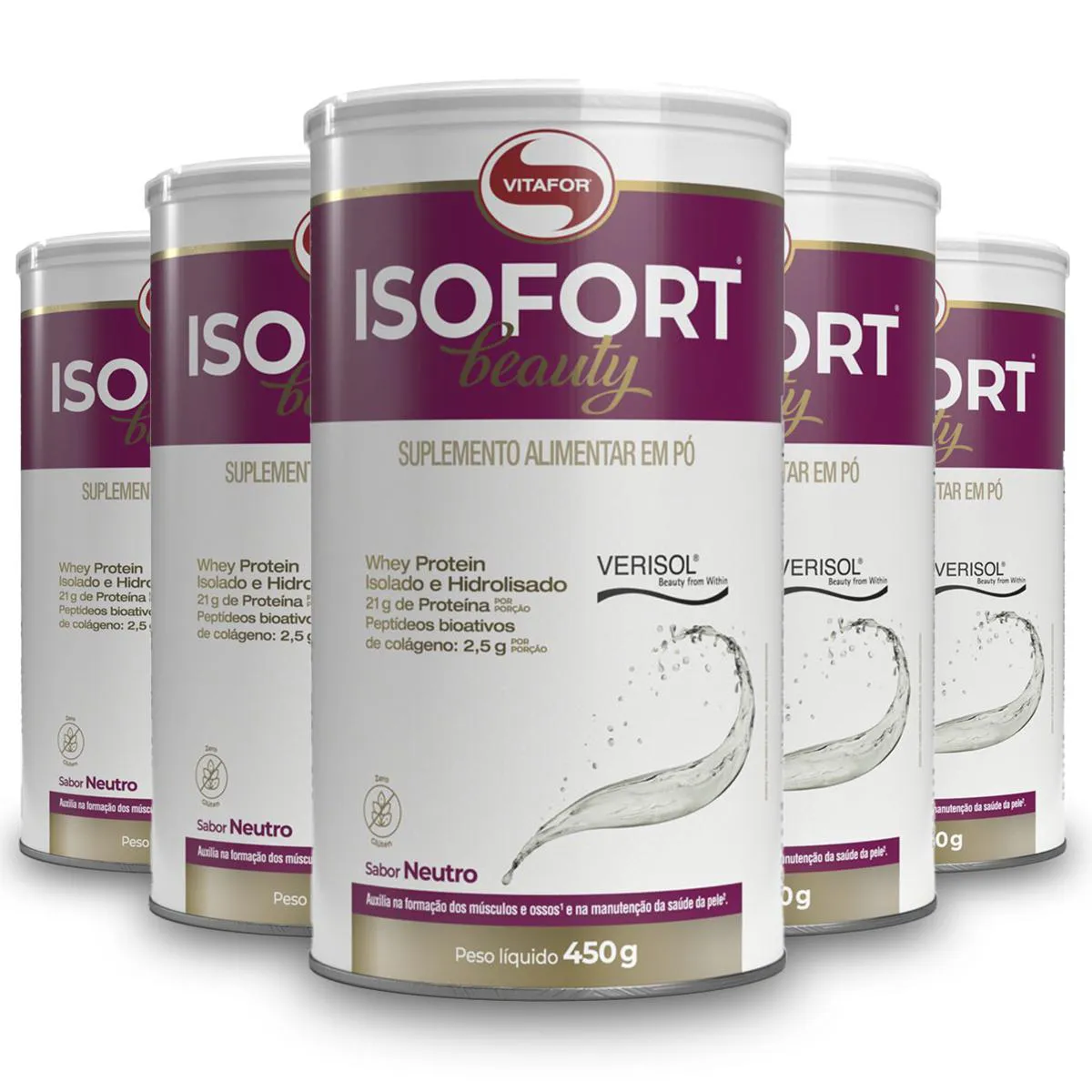 KIT 5 ISOFORT BEAUTY VITAFOR NEUTRO 450G