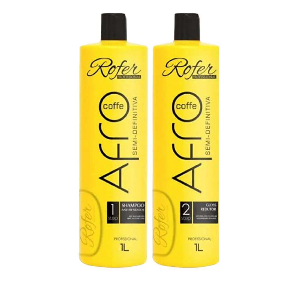 KIT PROGRESSIVA SEMI-DEFINITIVA AFRO COFFEE ROFER 2X1000ML