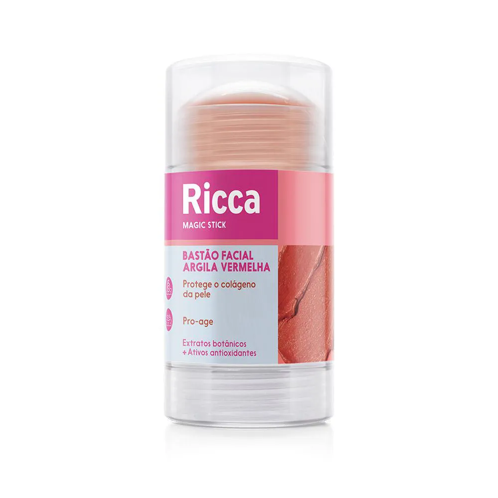 BASTãO FACIAL ARGILA VERMELHA RICCA
