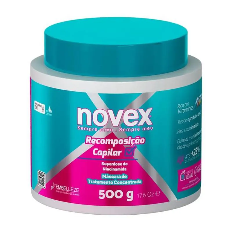 CREME PARA TRATAMENTO MáSCARA NOVEX 500G RECOMPOSIçãO CAPILAR NIACINAMIDA