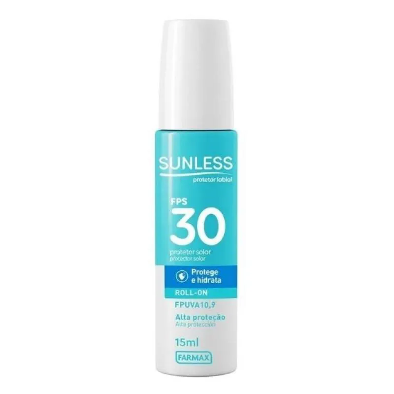 PROTETOR SOLAR LABIAL SUNLESS FPS30 15ML ROLL ON