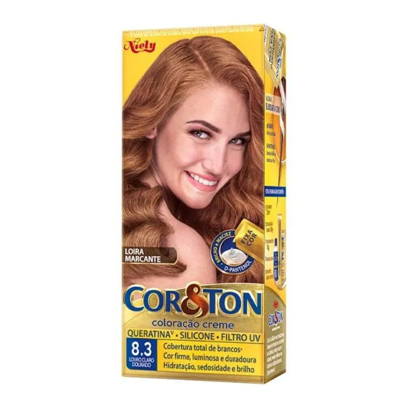 Niely Coloração Cor&Ton 8.3 Louro Claro Dourado 50g