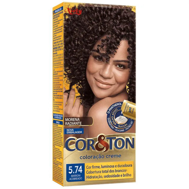 Niely Coloração Cor&Ton 5.74 Marrom Acobreado 50g