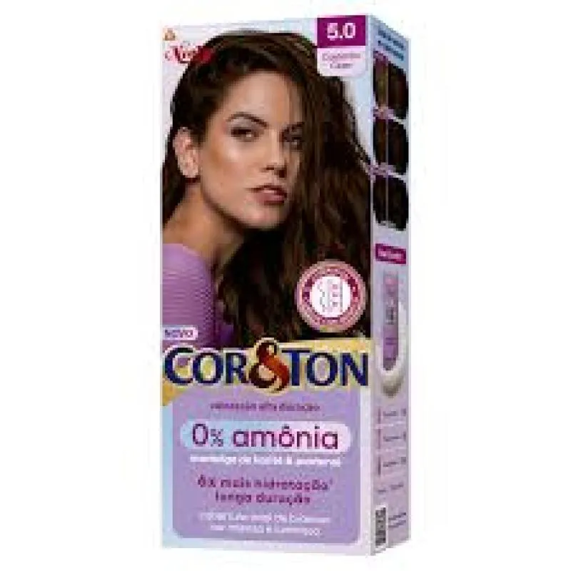 Niely Coloração Cor&Ton 0% Amônia 5.0 Castanho Claro 175g