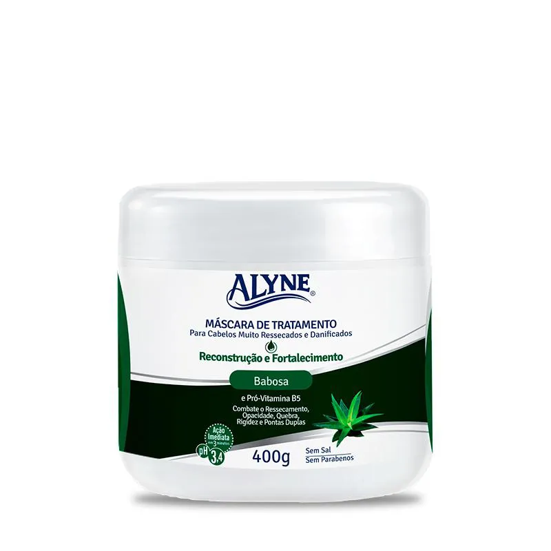 MáSCARA TRATAMENTO ALYNE RECONSTRUçãO E FORTALECIMENTO 400G