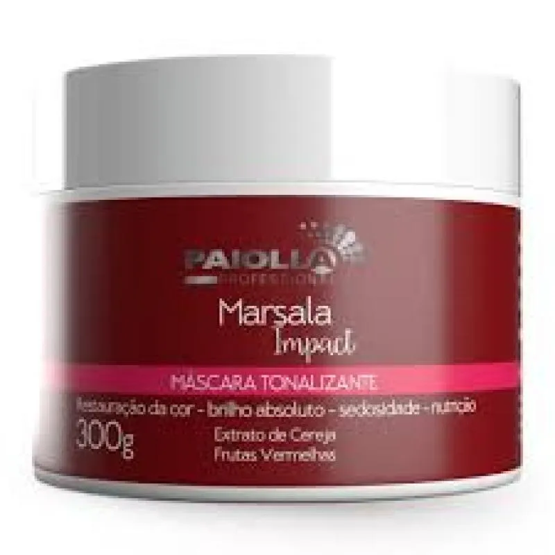MáSCARA TONALIZANTE HIDRATANTE VERMELHO MARSALA PAIOLLA 300G