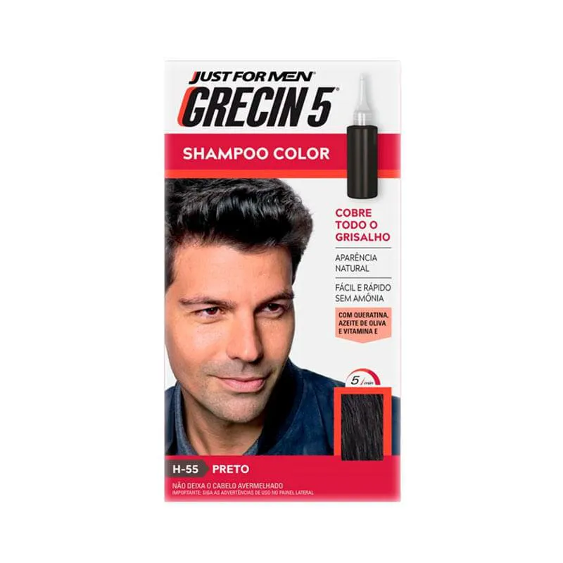 GRECIN 5 N55 SHAMPOO COLOR PRETO 102G