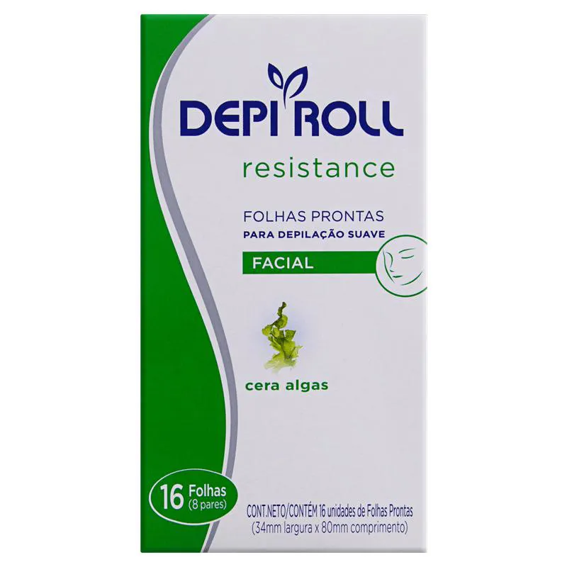 FOLHAS PRONTAS FACIAL ALGAS 8 PARES DEPIROLL