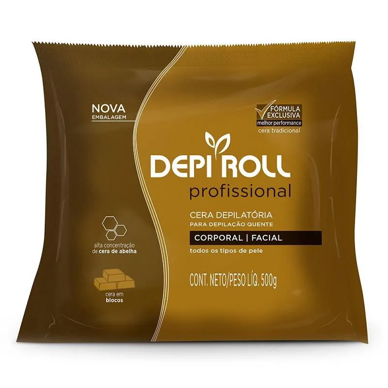 DEPIROLL CERA QUENTE BLOCOS TRADICIONAL MEL 500G
