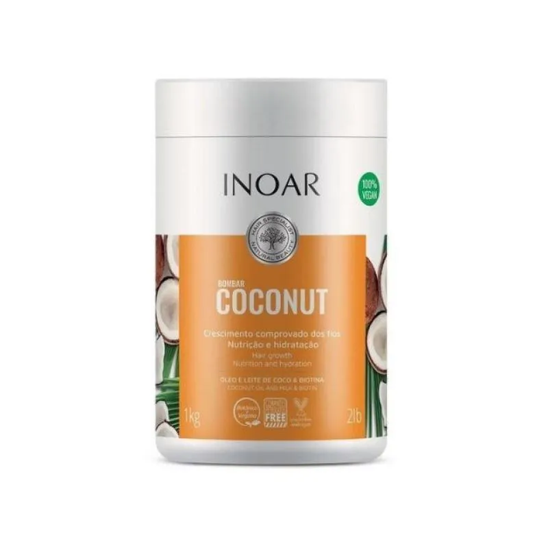 CREME PRA TRATAMENTO INOAR MASC 1KG BOMBAR COCONUT