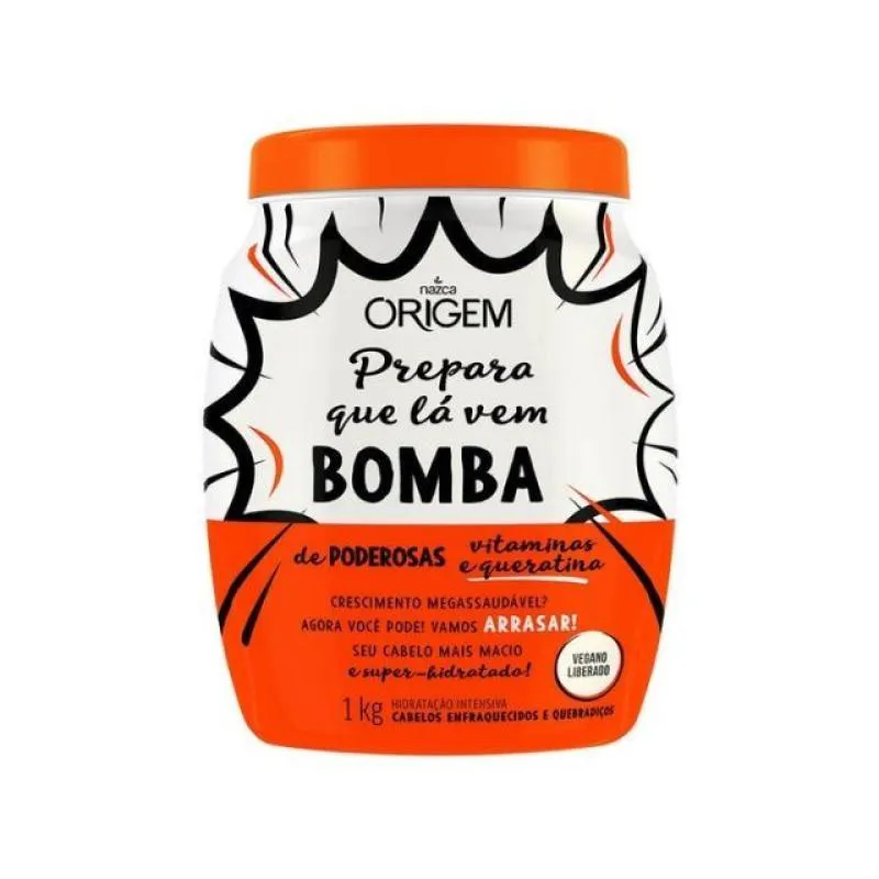 CREME PARA TRATAMENTO ORIGEM 1 KG BOMBA QUERATINA VEGANA
