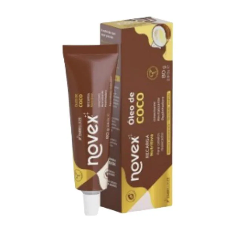 CREME PARA TRATAMENTO NOVEX 80G RECARGA NUTRITIVO ÓLEO DE COCO