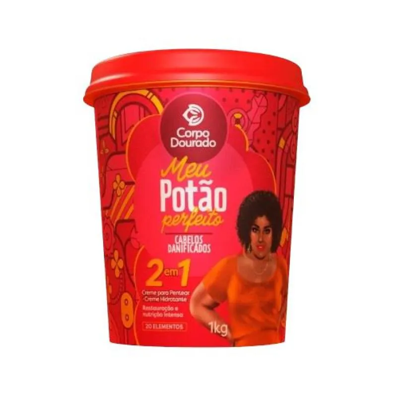 CREME PARA TRATAMENTO CORPO DOURADO 1KG MEU POTãO PERFEITO