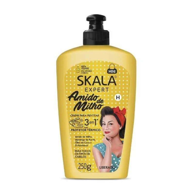 CREME PARA PENTEAR SKALA 250G AMIDO DE MILHO