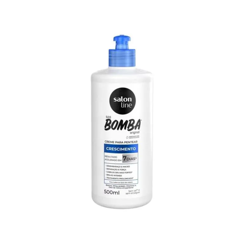 CREME PARA PENTEAR SALON LINE 500ML SOS BOMBA GLOSS DE REPENTE PRONTA