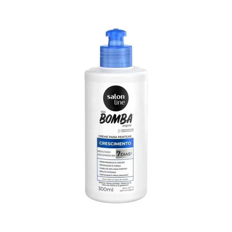 CREME PARA PENTEAR SALON LINE 300ML SOS BOMBA DE REPENTE PRONTA