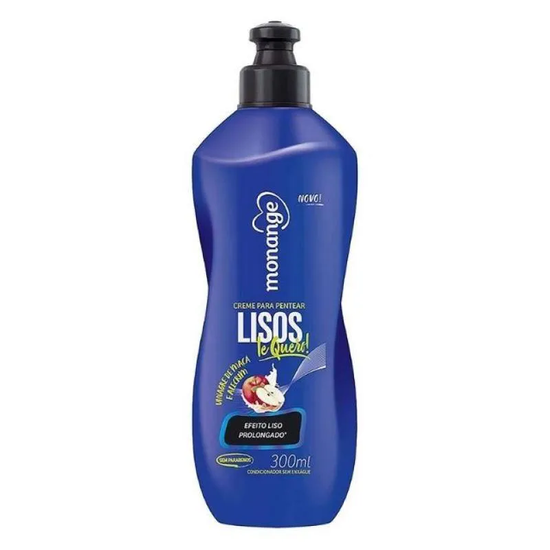 CREME PARA PENTEAR MONANGE 300ML LISOS RADIANTES/TE QUERO