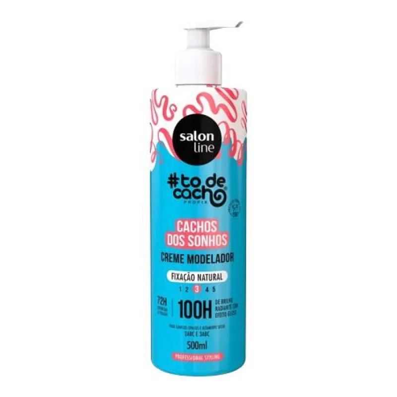 CREME MODELADOR SALON LINE 500ML TODECACHO FIXO NATURAL