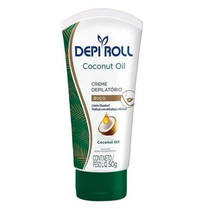 CREME DEPILATóRIO DEPIROLL ÓLEO DE COCO PARA BUçO 50G