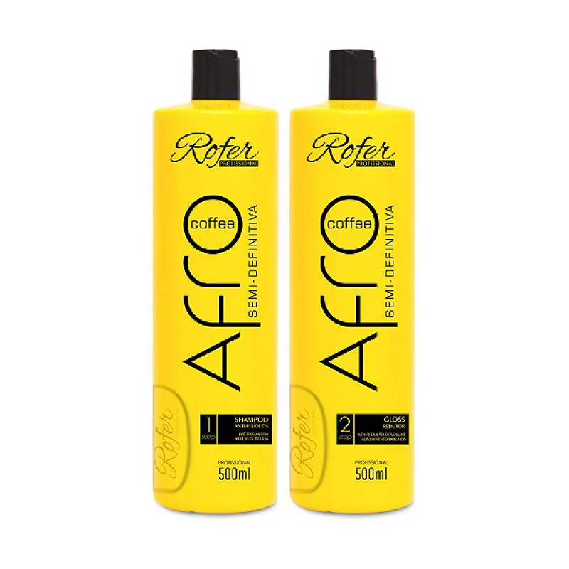 KIT PROGRESSIVA SEMI-DEFINITIVA AFRO COFFEE ROFER 2X500ML