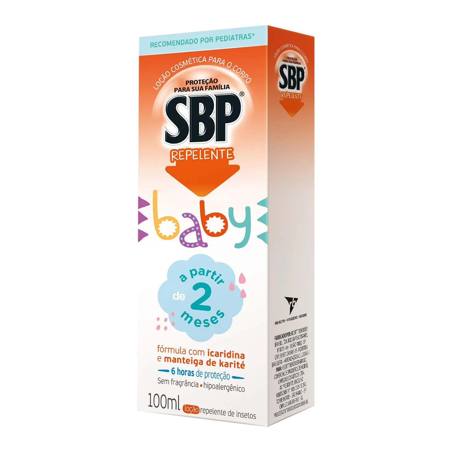 Repelente Infantil SBP Baby Icaridina Sem Fragrância Loção 100ml