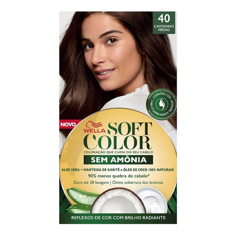 TINTURA SOFT COLOR 40 CASTANHO MéDIO 35G