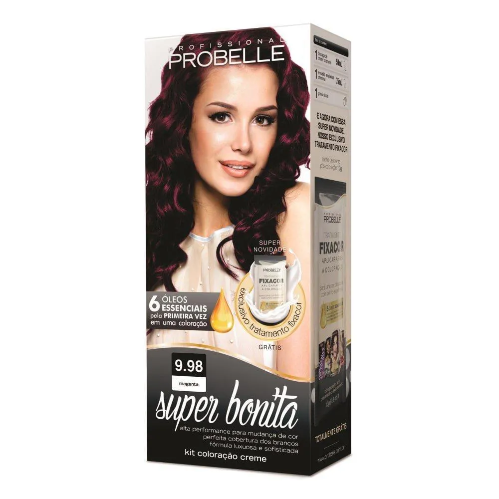 TINTURA PROBELLE SUPER BONITA 9.98 MAGENTA 50ML