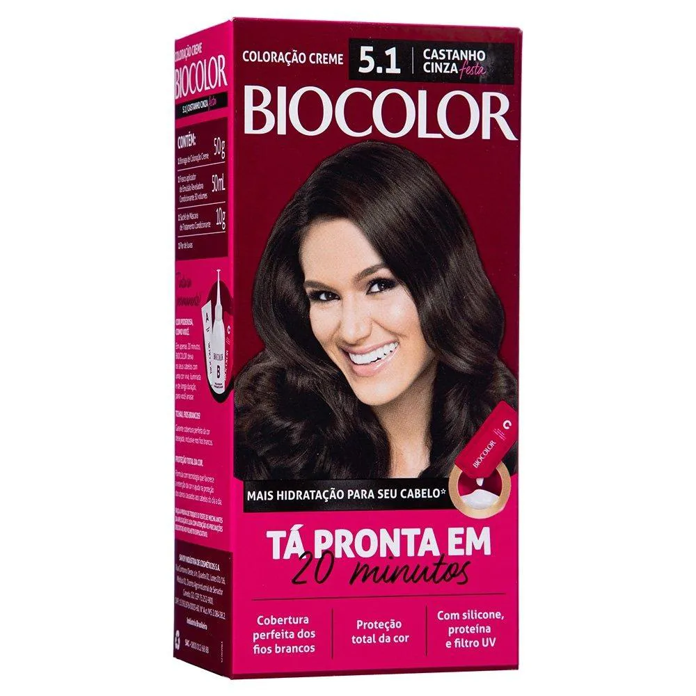 TINTURA BIOCOLOR CREME MINI 5.1 CASTANHO FESTA