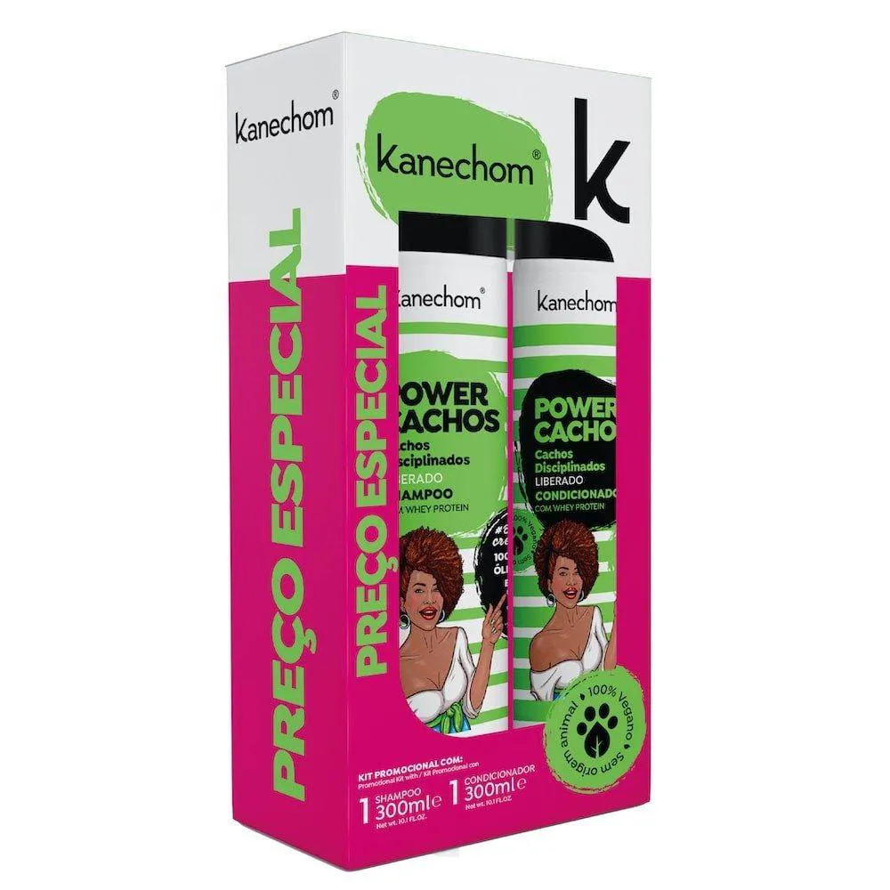 SHAMPOO + CONDICIONADOR KANECHOM POWER CACHOS 300ML